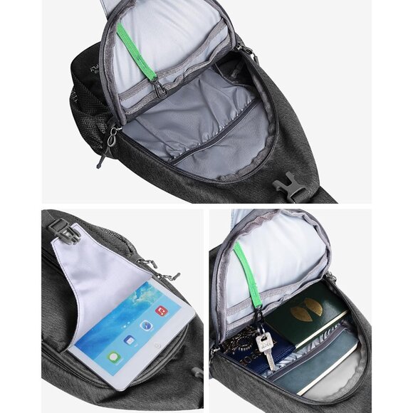 Stylish Crossbody Sling Backpack with Adjustable Strap & Earphone Access - Picture 5 of 6